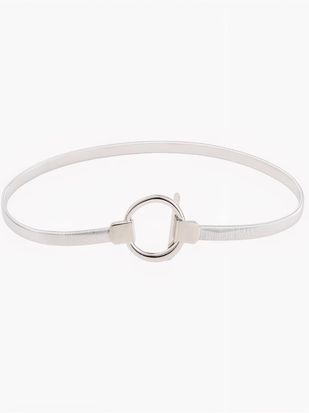 Slim Silver O-Ring Belt